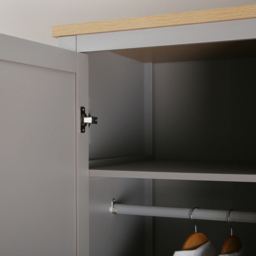 Wiltshire Double Door Grey Wardrobe - Size: 2 Door - Home Garden Direct - Wilko - thumbnail 4