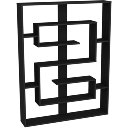 Decorotika Esteban 10 Shelf Black Geometric Bookcase - Size: 156 x 120 x 22cm - Wilko - thumbnail 3