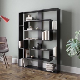 Decorotika Esteban 10 Shelf Black Geometric Bookcase - Size: 156 x 120 x 22cm - Wilko - thumbnail 5