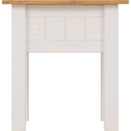 Seconique Panama White and Natural Wax Lamp Table - Size: 50 x 50 x 52cm - Wilko - thumbnail 4