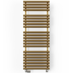 Terma Rolo Towel 2629BTU Brass Heated Towel Rail 1360 x 520mm - Size: 136 x 52 x 12.7cm - Gold - Wilko - thumbnail 4