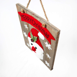 Shatchi Warm White LED Santa Wooden Wall Frame - Red - Wilko - thumbnail 4