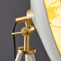 Merano Milan Warm White Brushed Brass Plate Complete Floor Lamp - Size: 72 x 72 x 146cm - Wilko - thumbnail 6