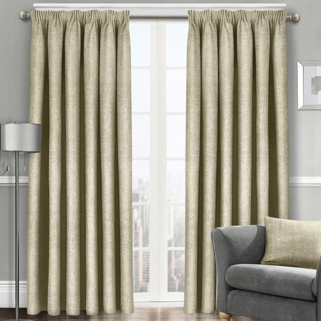 Velosso Westwood Latte Tape Top Curtains 117 x 137cm - Size: W 117 x D 137cm - Cream - Wilko - image 1