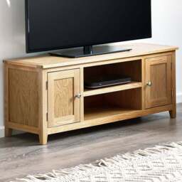 Julian Bowen Mallory Widescreen TV Unit - Size: 40 x 127 x 50cm - Wood - Wilko - thumbnail 1