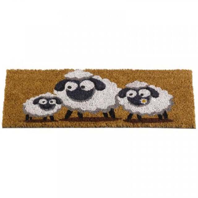 Garden Mile Sheep Non Slip Door Insert - Size: 53 x 23 x 1.5cm - Brown - Wilko - image 1