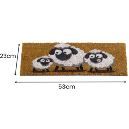 Garden Mile Sheep Non Slip Door Insert - Size: 53 x 23 x 1.5cm - Brown - Wilko - thumbnail 4
