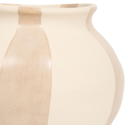 Margot Striped Stone Planter Neutral - Wilko - thumbnail 5