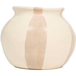 Margot Striped Stone Planter Neutral - Wilko - thumbnail 4