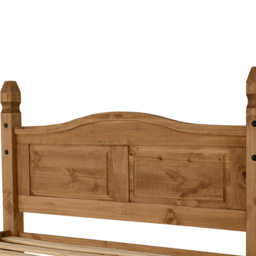 Seconique Corona King Size Distressed Waxed Pine High End Bed - Brown - Wilko - thumbnail 6