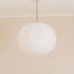 ValueLights Isla White Paper Globe Ceiling Lamp Shade 60cm - Size: 52 x 56 x 56cm - Wilko - thumbnail 4