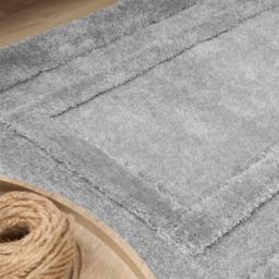 Origins Frame Silver Rug 160 x 230cm - Size: 160 x 230 x 2.5cm - Grey - Wilko - thumbnail 5