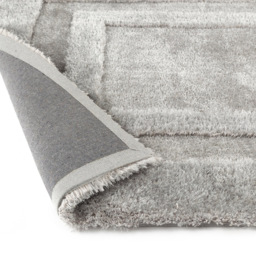 Origins Frame Silver Rug 160 x 230cm - Size: 160 x 230 x 2.5cm - Grey - Wilko - thumbnail 4