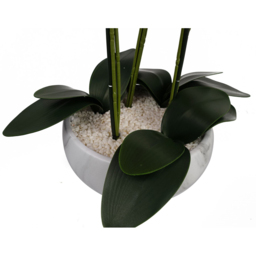 Botanik Pink Orchid Artificial Tree in Marble Effect Ceramic Planter 60cm - Size: 60 x 40 x 40cm - Wilko - thumbnail 4