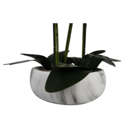 Botanik Pink Orchid Artificial Tree in Marble Effect Ceramic Planter 60cm - Size: 60 x 40 x 40cm - Wilko - thumbnail 5