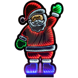 Samuel Alexander Multi Coloured LED Infinity Standing Santa Christmas Decoration 56cm - Size: 56 x 39 x 10cm - Wilko - thumbnail 3