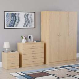 VIDA DESIGNS Riano Pine 3 Piece Bedroom Furniture Set - Wilko