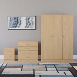 Vida Designs Riano Pine 3 Piece Bedroom Furniture Set - Wilko - thumbnail 3