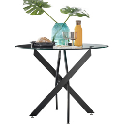 Furniturebox Arona 4 Seater 100cm Round Dining Table Black - Wilko - thumbnail 3