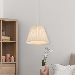 Lighting Collection Barnes White Pleated Tapered Lamp Shade 25cm - Size: 21 x 27 x 27cm - Wilko - thumbnail 3