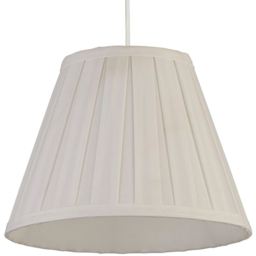Lighting Collection Barnes White Pleated Tapered Lamp Shade 25cm - Size: 21 x 27 x 27cm - Wilko