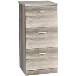R White Cabinets 3 Drawer Grey Filing Cabinet - Size: 103.2 x 47.9 x 54cm - Wilko - thumbnail 3