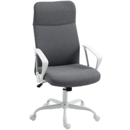 HOMCOM Grey Curved High Back Computer Chair - Size: 119 x 63 x 65cm - Wilko - thumbnail 3
