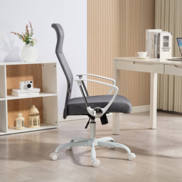 HOMCOM Grey Curved High Back Computer Chair - Size: 119 x 63 x 65cm - Wilko - thumbnail 5