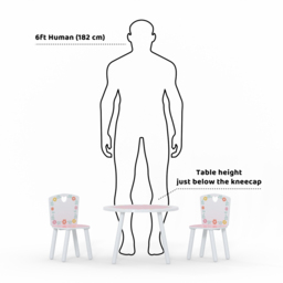 Kidsaw Country Cottage 2 Seater White and Pink Table and Chairs - Wilko - thumbnail 6
