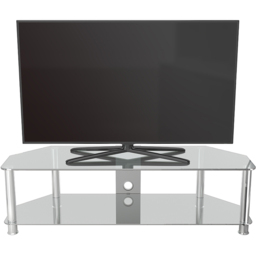 AVF Classic 2 Shelf Clear and Chrome Corner TV Stand - AVF Group Ltd - Wilko - thumbnail 7