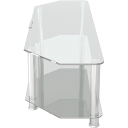 AVF Classic 2 Shelf Clear and Chrome Corner TV Stand - AVF Group Ltd - Wilko - thumbnail 5