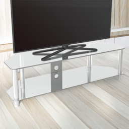 AVF Classic 2 Shelf Clear and Chrome Corner TV Stand - AVF Group Ltd - Wilko - thumbnail 1