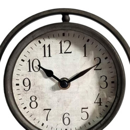Acacia Home Black Frame Table Clock 20cm - Size: 20 x 17 x 7cm - Wilko - thumbnail 4