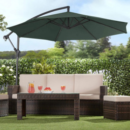 Garden Gear Green Cantilever Parasol with Cover - Size: 3m - Wilko - thumbnail 3