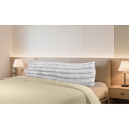 Velosso White Jumbo Cord Bolster Pillow 137 x 40cm - Size: 137 x 40 x 1cm - Wilko - thumbnail 3