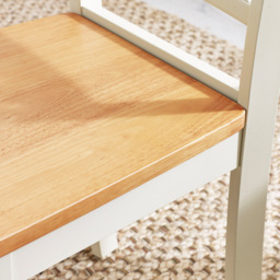 Furniturebox Fowey Marros 4 Seater Wooden Extending Dining Set Cream and Oak Effect - Wilko - thumbnail 5