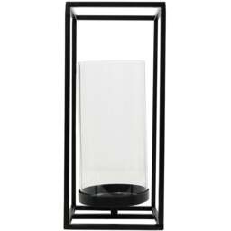 Mari Black Candle Holder - Size: 13.5 x 30.5 x 13.5 - Wilko - thumbnail 1