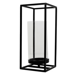 Mari Black Candle Holder - Size: 13.5 x 30.5 x 13.5 - Wilko - thumbnail 3
