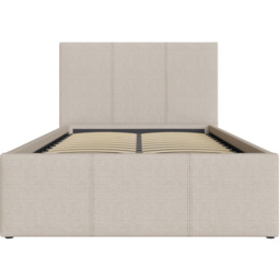GFW Single Natural Hopsack Fabric End Lift Ottoman Bed with Bonnell Mattress - Cream - Wilko - thumbnail 6
