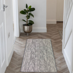 Broken Stripe Washable Runner - Grey - Wilko - thumbnail 2