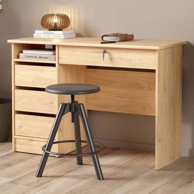 Florence Function Plus 4 Drawer Desk Jackson Hickory Oak - Size: 48 x 109 x 75cm - Brown - Furniture to Go - Wilko - image 1