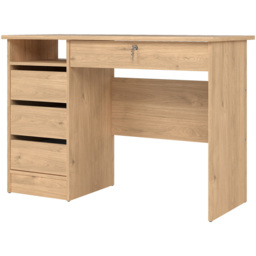 Florence Function Plus 4 Drawer Desk Jackson Hickory Oak - Size: 48 x 109 x 75cm - Brown - Furniture to Go - Wilko - thumbnail 4