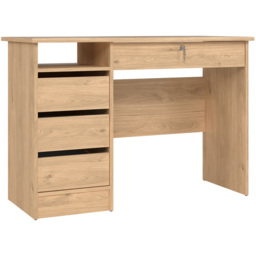 Florence Function Plus 4 Drawer Desk Jackson Hickory Oak - Size: 48 x 109 x 75cm - Brown - Furniture to Go - Wilko - thumbnail 3