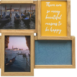 The Port. Co Gallery Canterbury Multi Aperture Photo Frame 5 x 7 inch - Brown - Wilko - thumbnail 5