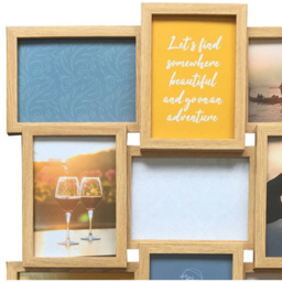 The Port. Co Gallery Canterbury Multi Aperture Photo Frame 5 x 7 inch - Brown - Wilko - thumbnail 4