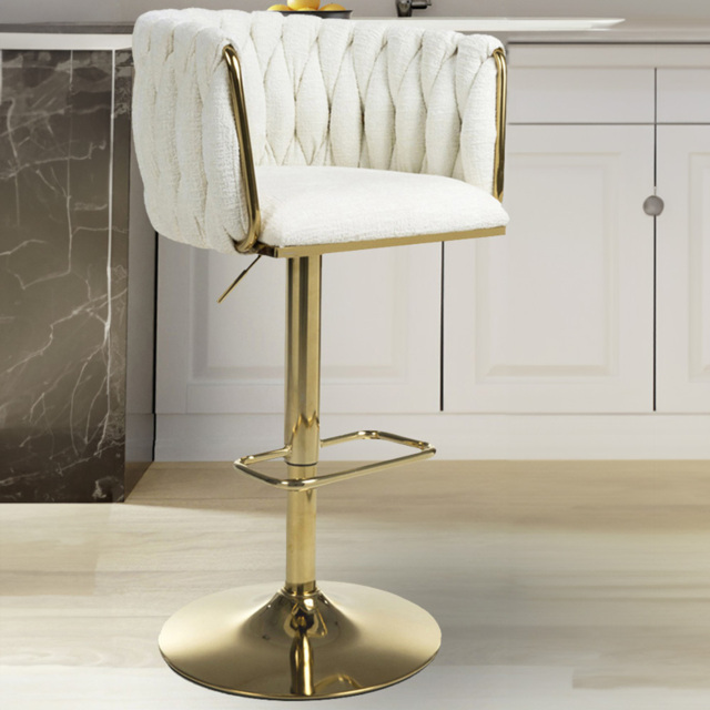 Shankar Bellaire Cream Textured Bar Stool - Size: Single - Wilko - image 1