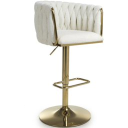 Shankar Bellaire Cream Textured Bar Stool - Size: Single - Wilko - thumbnail 3