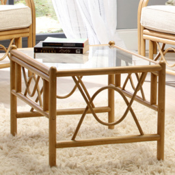 Desser Bali Natural Rattan Coffee Table - Size: 52 x 57 x 47cm - Cream - Wilko