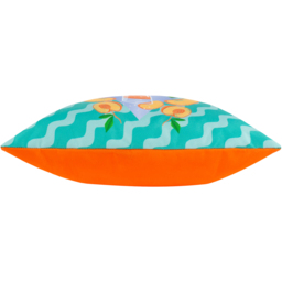 furn. Peachy Aqua Abstract Outdoor Reversible Cushion - Size: 43 x 43 x 10cm - Blue - Wilko - thumbnail 4