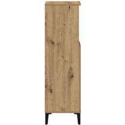 vidaXL Single Door Single Shelf Artisanal Oak Bathroom Cabinet - Size: 100 x 30 x 30cm - Brown - Wilko - thumbnail 6